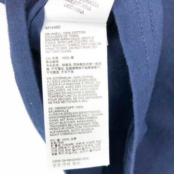 MARMOT Women's Boxy Logo Cotton Crop T-Shirt Large Blue Short Sleeve NWT - Picture 7 of 8